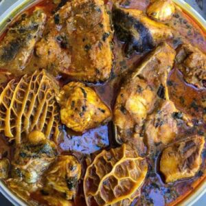 Ofe-Aku {Igbo style banga soup}
